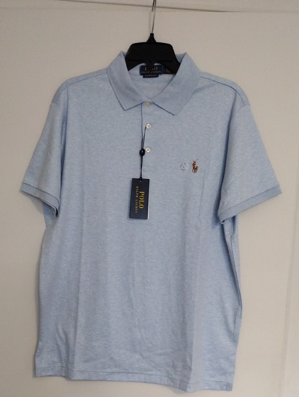 Polo by Ralph Lauren Heather Light Blue Short Sleeve Polo